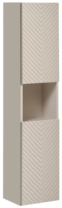 Vysoká závesná kúpeľňová skrinka Viva Cashmere 80-03-2D kašmírová