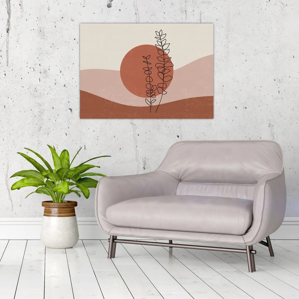 Obraz - Boho listy N⁰1 (70x50 cm)