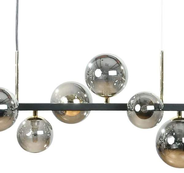 Zuma Line 1214 - Lestenec na žici SERENITY 10xG9/8W/230V črna/dimljena črna