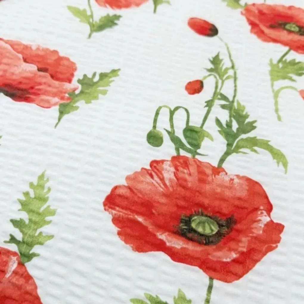 Obliečky krepové Maky biele TiaHome - 1x Vankúš 90x70cm, 1x Paplón 140x200cm