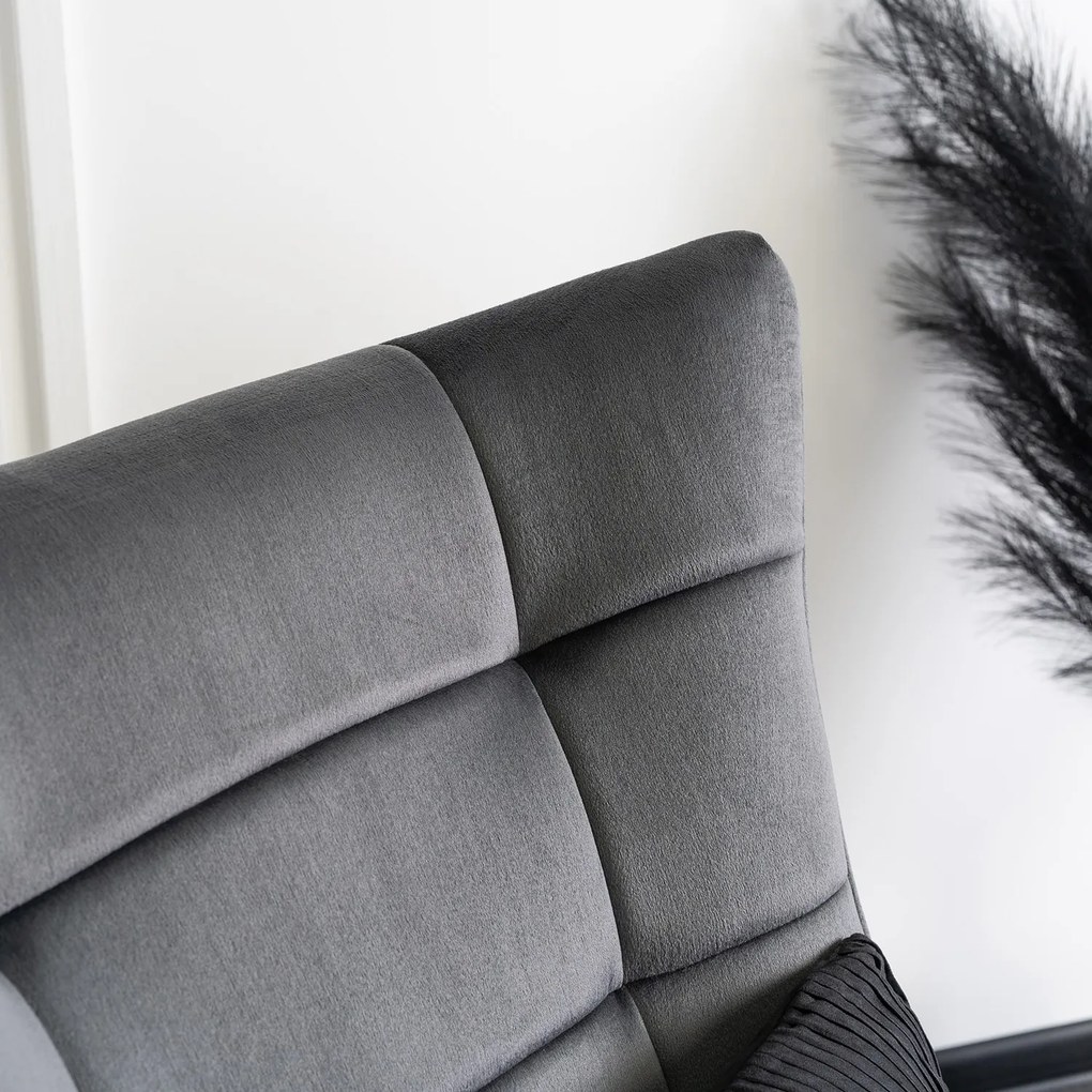 Čalúnené hojdacie kreslo JACKSON sivé