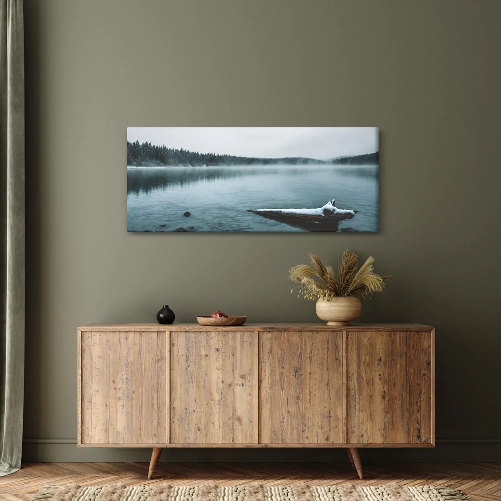 Obraz - ľadové severské jazero (120x50 cm)