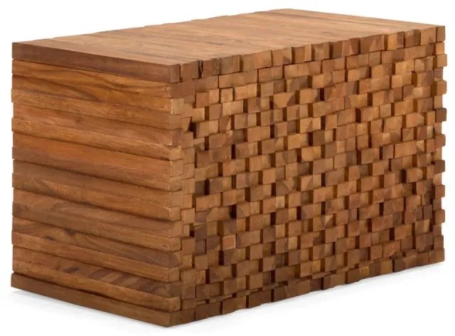 furniture-nabytek.cz - Masívna predsieňová stena Abadi z akáciového a mangového dreva, lakovaná, hnedá