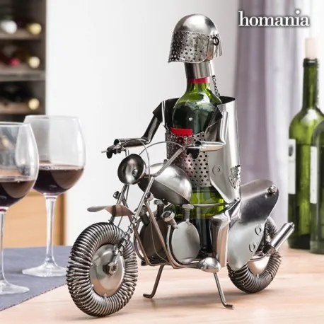 Kovový stojan na víno Motorkár Homania