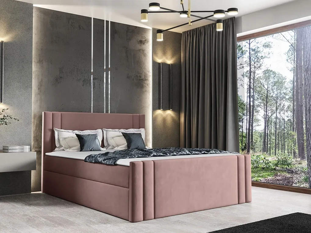 Kontinentálna posteľ Neresko, Rozmer postele: 180x200, Dostupné poťahy: Amor Velvet 4304
