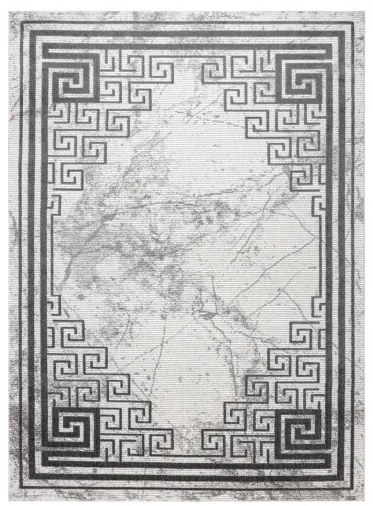 Moderný koberec NOBLE 1517 65 vzor rámu, Grécky, mramor, krémovo/ sivý