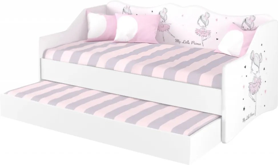 DO Detská posteľ s prístelkou Ballerina 160x80