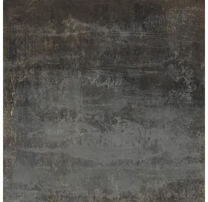 Dlažba imitácia kovu Flatiron Black rekt. hrana 60x60 cm