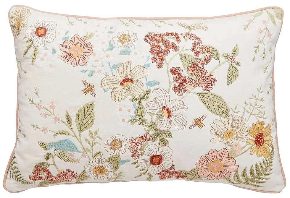 COTTON VELVET Vankúš kvety 60 x 40 cm