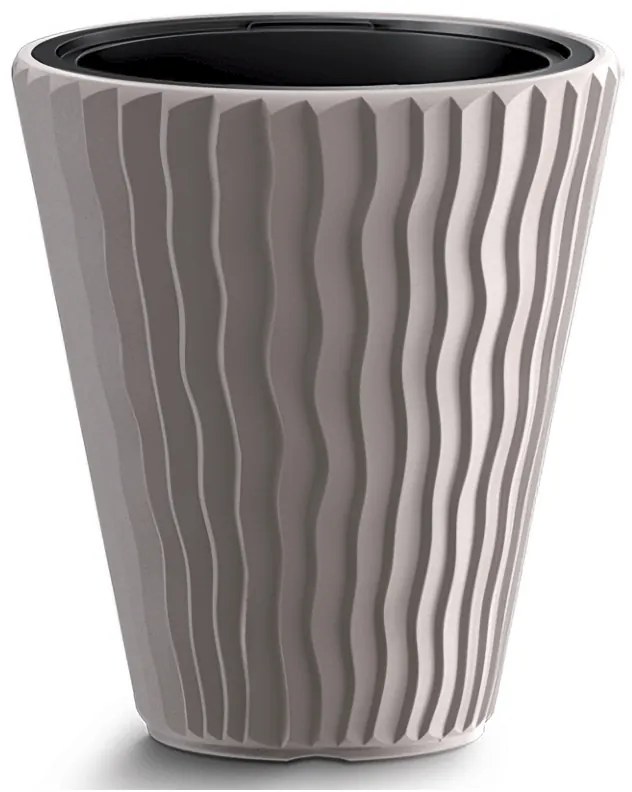 Plastový kvetináč DBSP400 39 cm - mocca