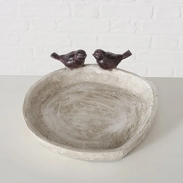 Napájadlo pre vtáky Birds Lubin, 6x21 cm, polyresín, béžová
