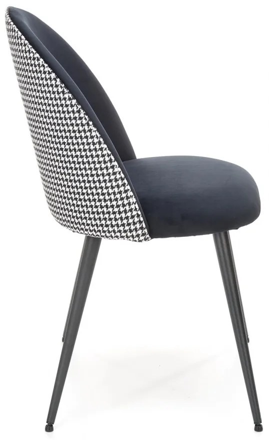 Jedálenská stolička K478 čierna/biela