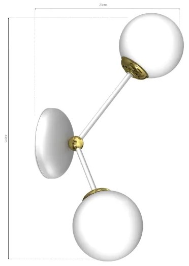 Nástenné svietidlo JOY 2xE14/40W/230V biela/zlatá