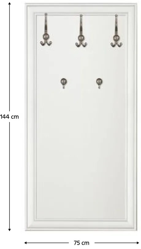 Vešiaková stena KENTAK WIE75, alpská biela