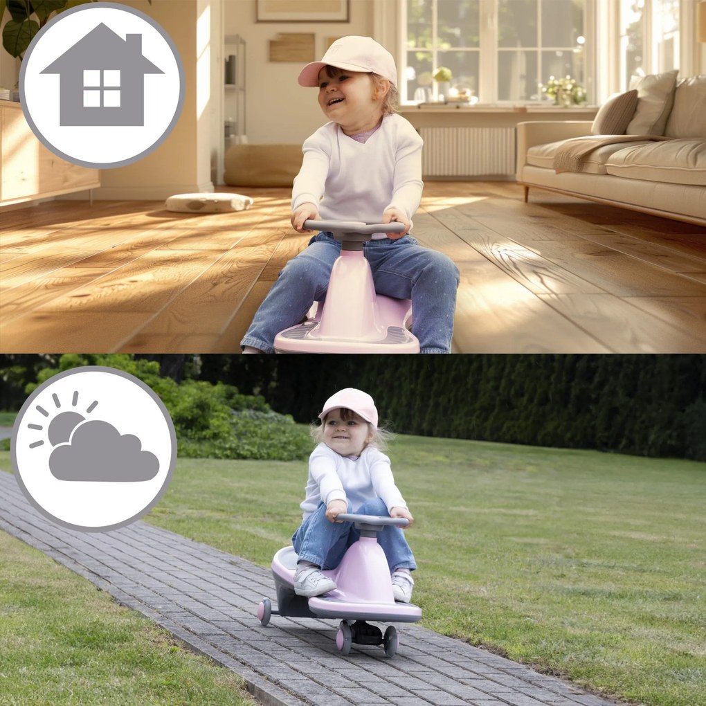 Kidwell ROLLO ružové balančné odrážadlo s LED kolieskami, od 3 rokov