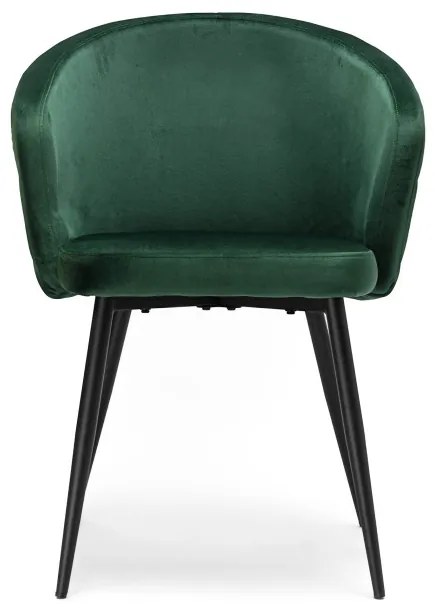 Jedálenská stolička HAMPTON zamatová, tmavozelená