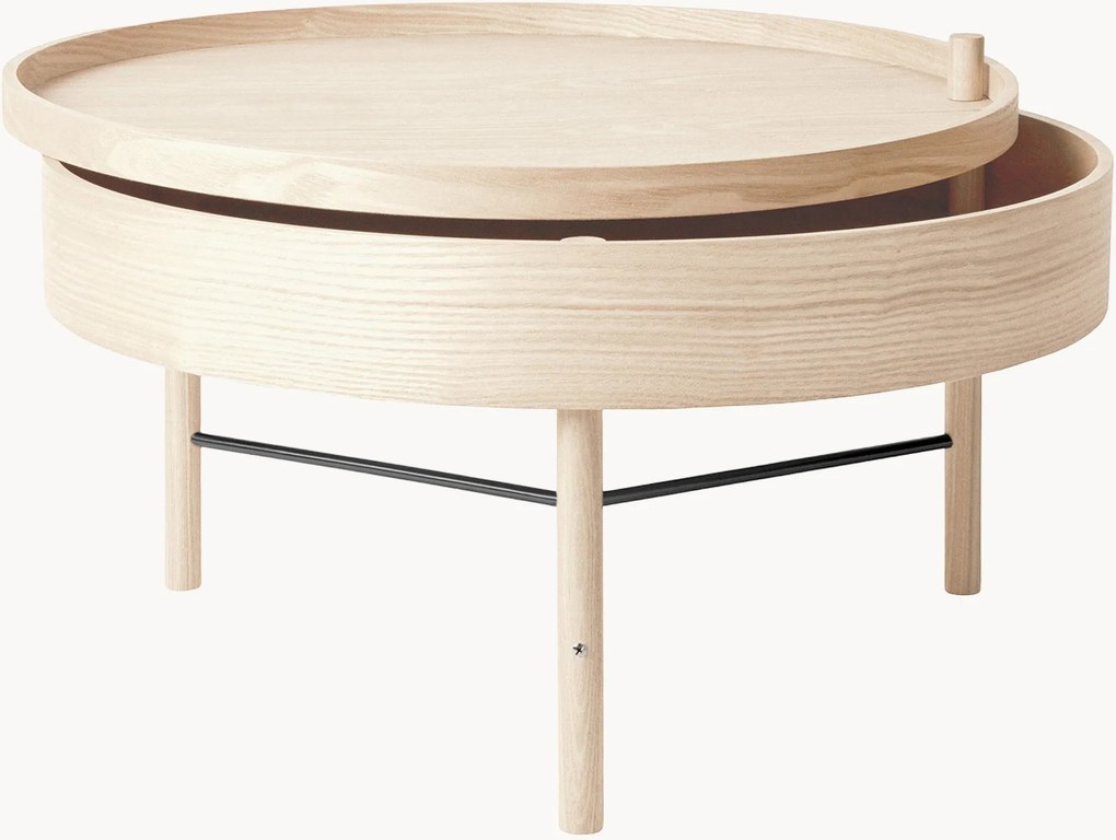 Okrúhly pomocný stolík's úložným priestorom Turning Table