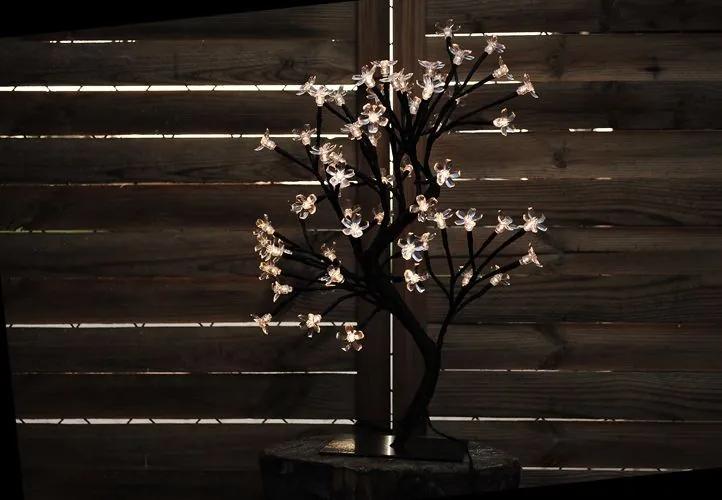 NEXOS Dekoratívny LED strom s kvetmi, teplá biela
