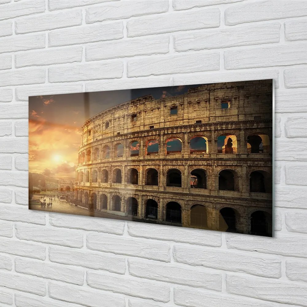 Sklenený obraz Rome Colosseum pri západe slnka 100x50 cm 2 Prívesky