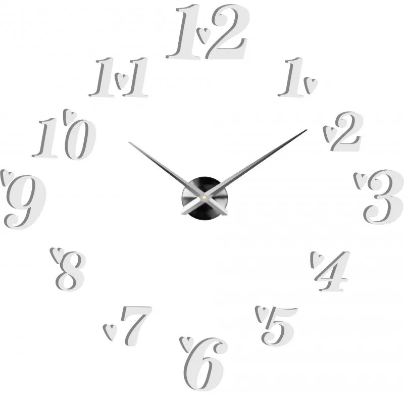 Veľké nalepovacie hodiny na stenu srdiečka I SENTOP 12S004+ srdiečka