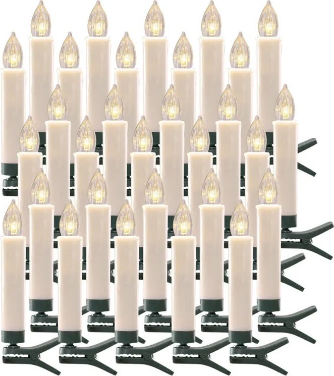 Bezdrôtové LED sviečky na stromček sada 30 ks
