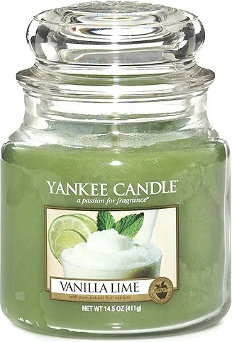 Sviečka v sklenenej dóze Yankee Candle Vanilka s limetkami, 410 g
