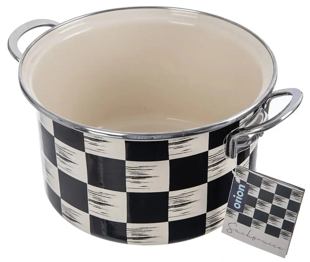 Hrniec smalt ŠACHOVNICA Lem 3 l