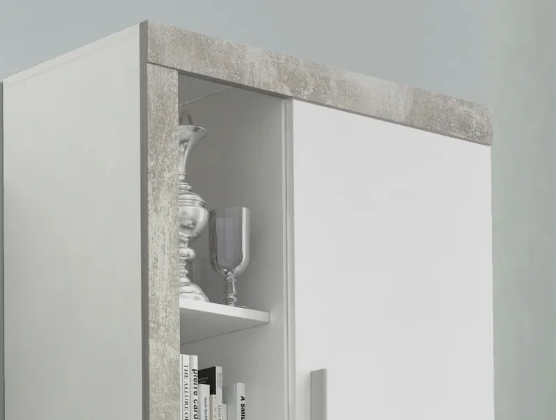 Obývacia stena Oli, biela/betón