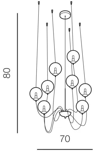 Rustikálny luster Conflux 8