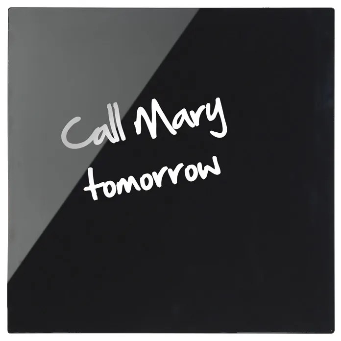 Bi-Office Sklenená magnetická tabuľa na stenu, 480 x 480 mm, čierna