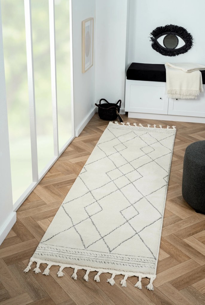 Behúň Moroccan Desert CA40068 weiß/grau, 80x250, čiernobiela, obývacia izba, My Flair