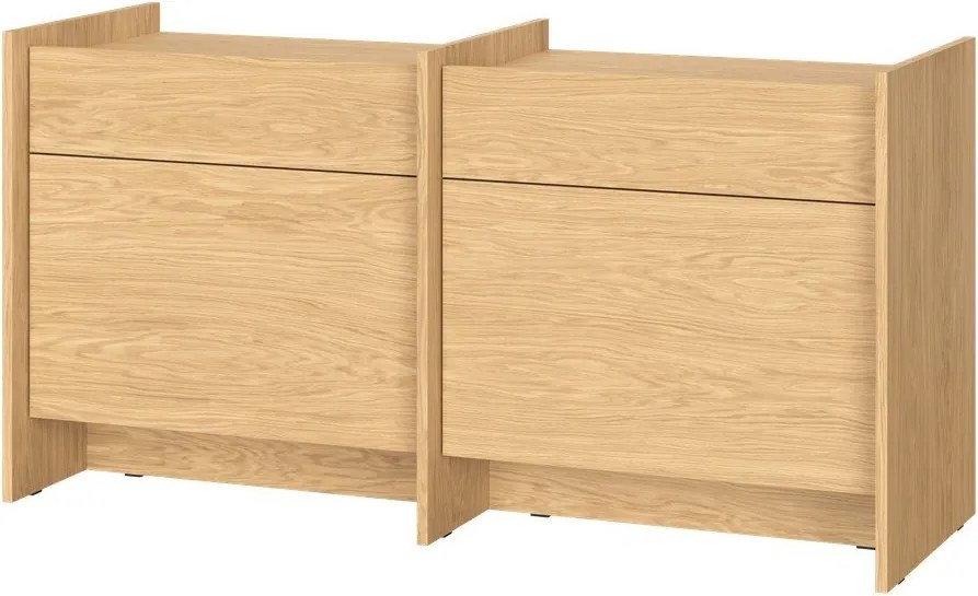 Komoda v dekore duba v prírodnej farbe 146x76x51 cm Hido – noo.ma