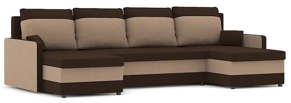 Rozkladacia rohová sedacia súprava MILTON III model 2 Sivá/čierna