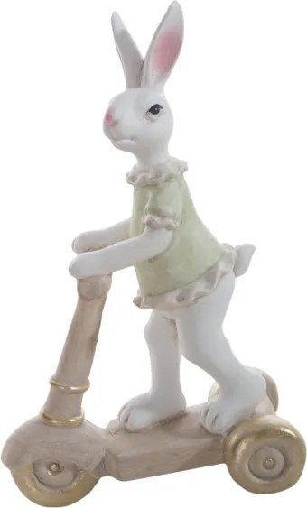 Veľkonočná dekorácia FIG 157D zajac na kolobežke