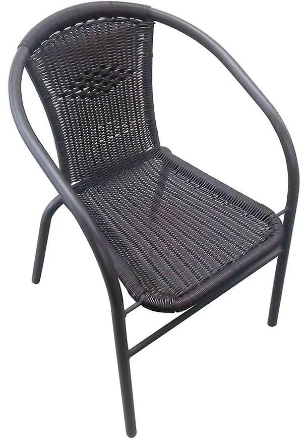 Technoratanová stolička Bistro čierna