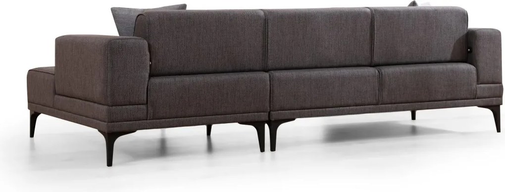 Rohová sedacia súprava Horizon 250 cm tmavosivá pravá