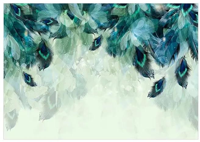 Samolepiaca fototapeta - Emerald Feathers Veľkosť: 98x70, Verzia: Samolepiaca