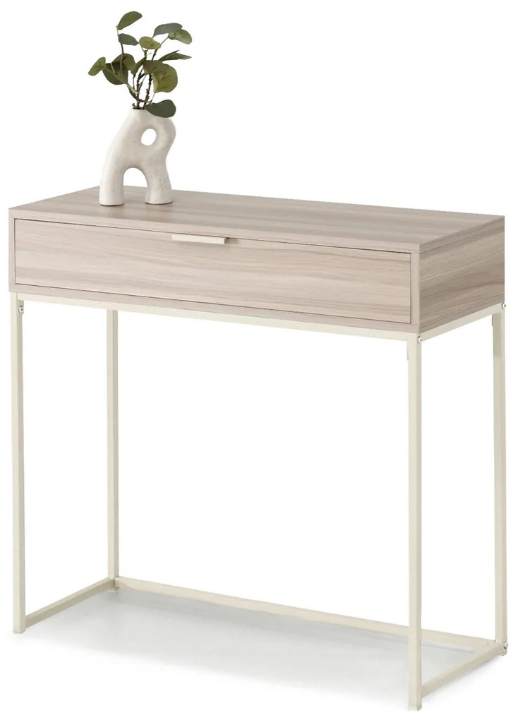 Konzolový stolík Norma M (popolavo béžová + krémová). Akcia -19%. Vlastná spoľahlivá doprava až k Vám domov. 1110824