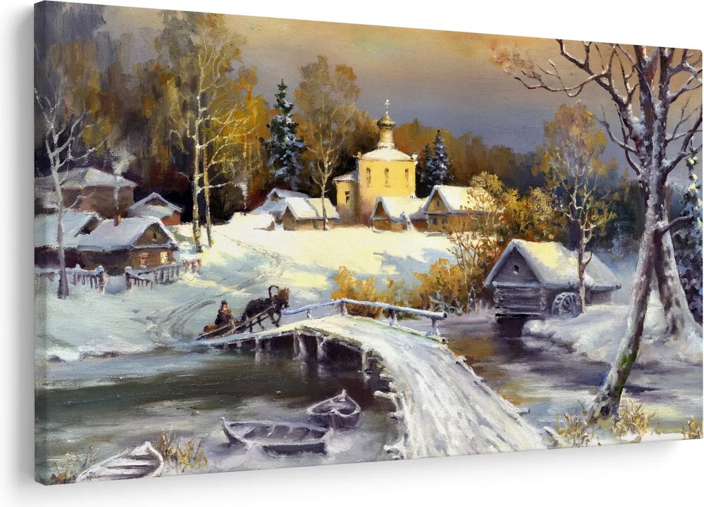 Obraz - Zimné mestečko (90x60 cm)