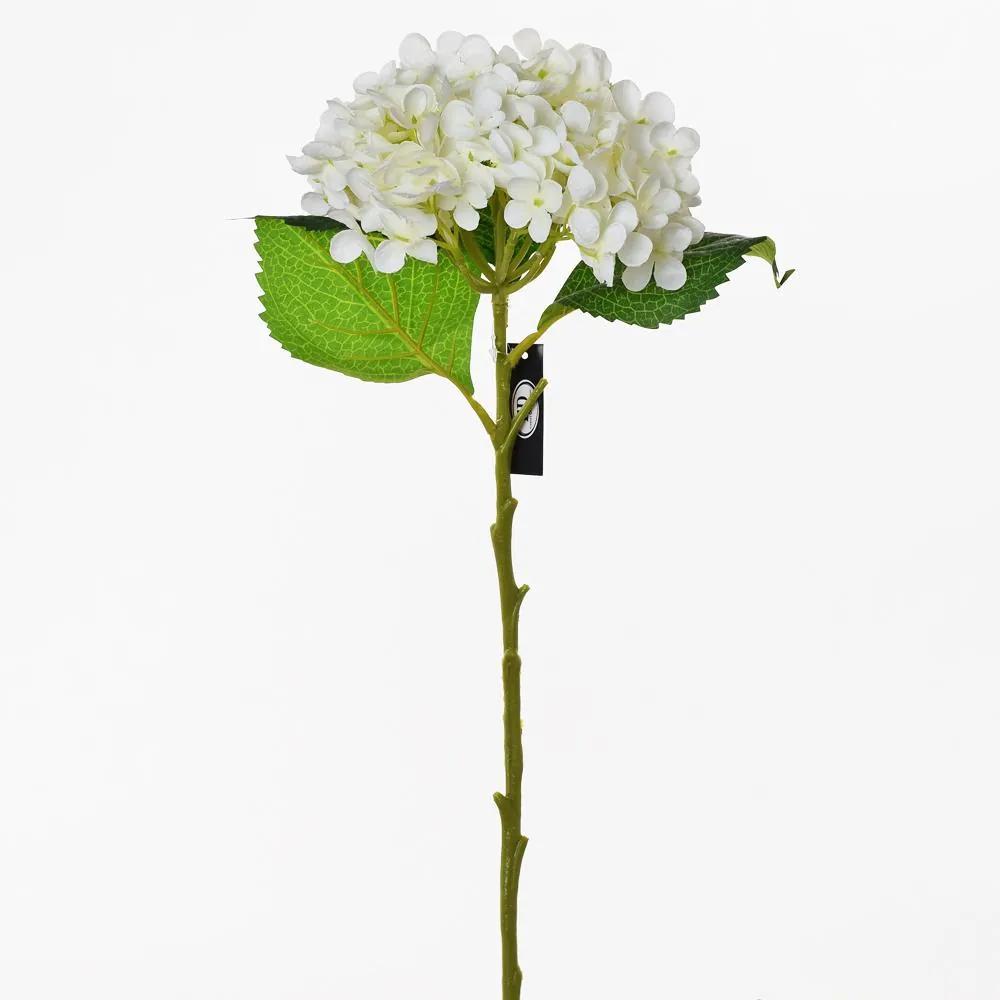 HYDRANGEA biela umelý kvet 50CM