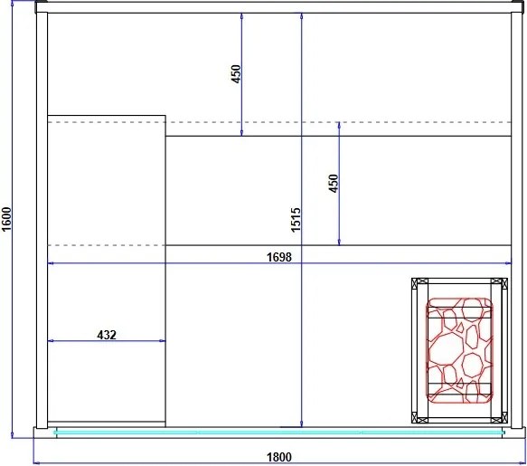 BPS-koupelny Kombinovaná sauna 2v1 HYD-7586 - Infrasauna + fínska sauna 180x160, 4-5 osôb