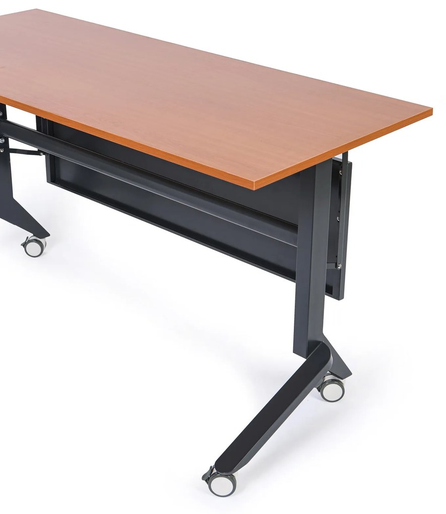 Mobilný stôl PRIMO MOVE, 1400 x 600 mm, čierna podnož, sivá