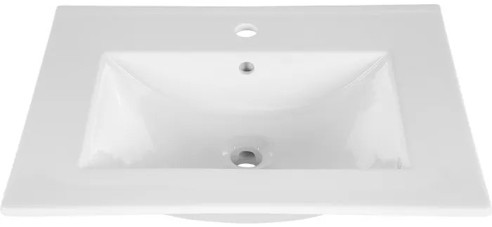 Koupelnová skříňka Fiji Lava se zápustným umyvadlem 60 cm bílá/dub coast evoke