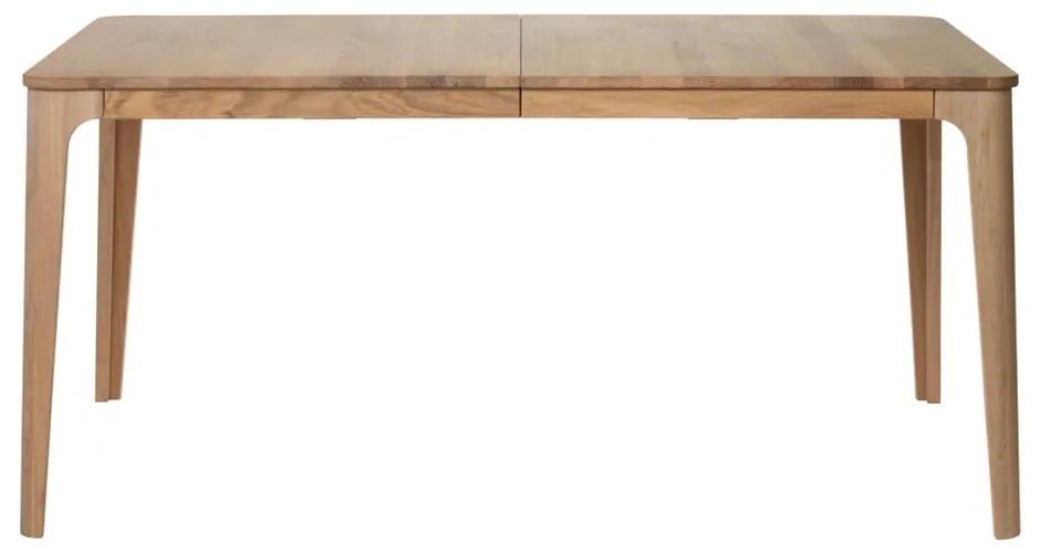 Rozkladací jedálenský stôl z dreva bieleho duba Unique Furniture Amalfi, 90 × 160/210 cm