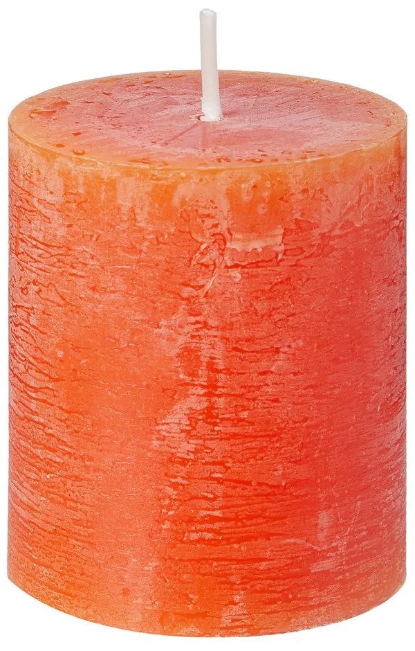 RUSTIC Sviečka 8 cm - oranžová