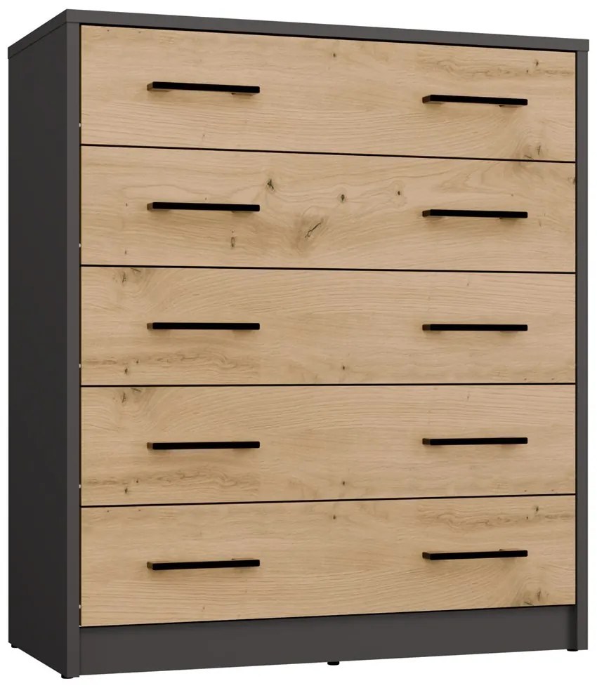 Botník ALEX 74 cm antracitový/dub artisan