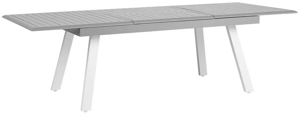 Rozkladací záhradný stôl 175/225 x 100 cm sivý PERETA Beliani