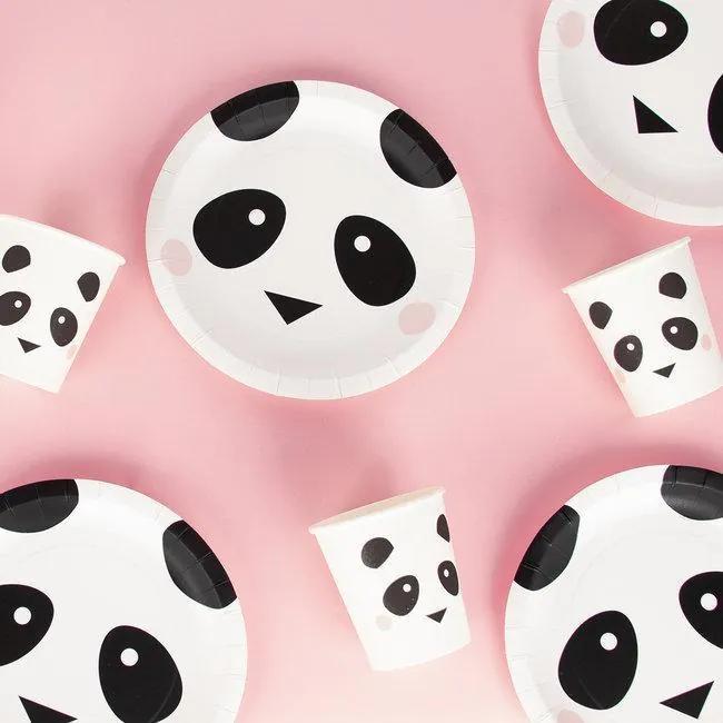 Papierové taniere Mini Panda