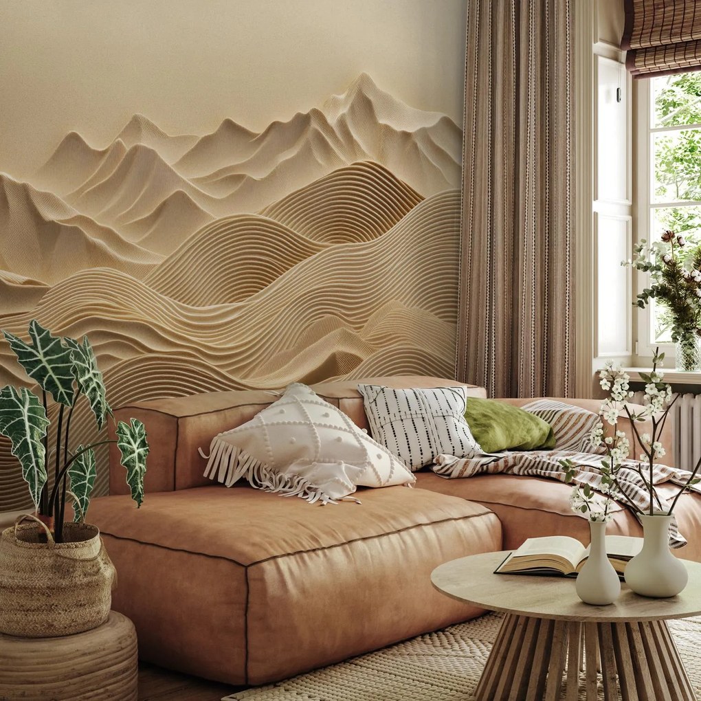 Fototapeta - Hory vo vlnách (147x102 cm)