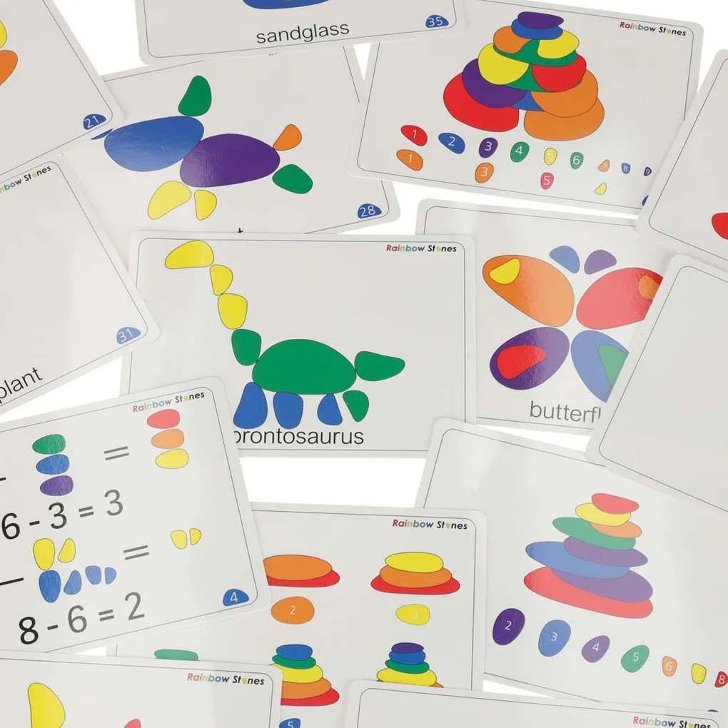KIK Kreativní oblázky barevné montessori puzzle